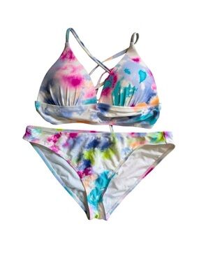 California Waves Tie-Dye Bikini Sizes: Top M Bottom L